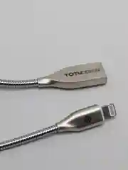 Кабель Iphone 5/6 Totu steel горе серебро 1м