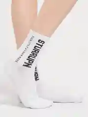 Белый носки высокие, спортивные унисекс
