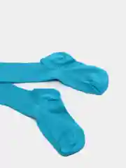 Голубой хлопковые колготки детские