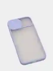Лавандовый матовый полупрозрачный чехол iPhone 12 6.1 с защитой камеры
