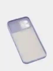 Лавандовый матовый полупрозрачный чехол iPhone 12 6.1 с защитой камеры