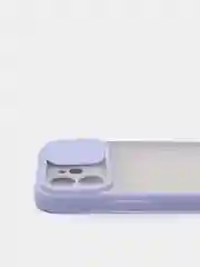 Лавандовый матовый полупрозрачный чехол iPhone 12 6.1 с защитой камеры