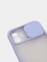 Лавандовый матовый полупрозрачный чехол iPhone 12 6.1 с защитой камеры