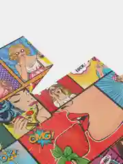 Красный подарочная коробка "Pop-art Клубничка", 28,5 х 9,5 х 29,5 см