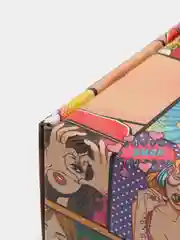 Красный подарочная коробка "Pop-art Клубничка", 28,5 х 9,5 х 29,5 см