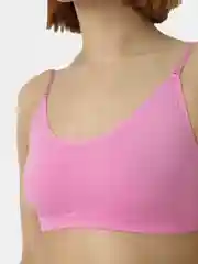 Розовый комплект белья, топ и трусы стринги