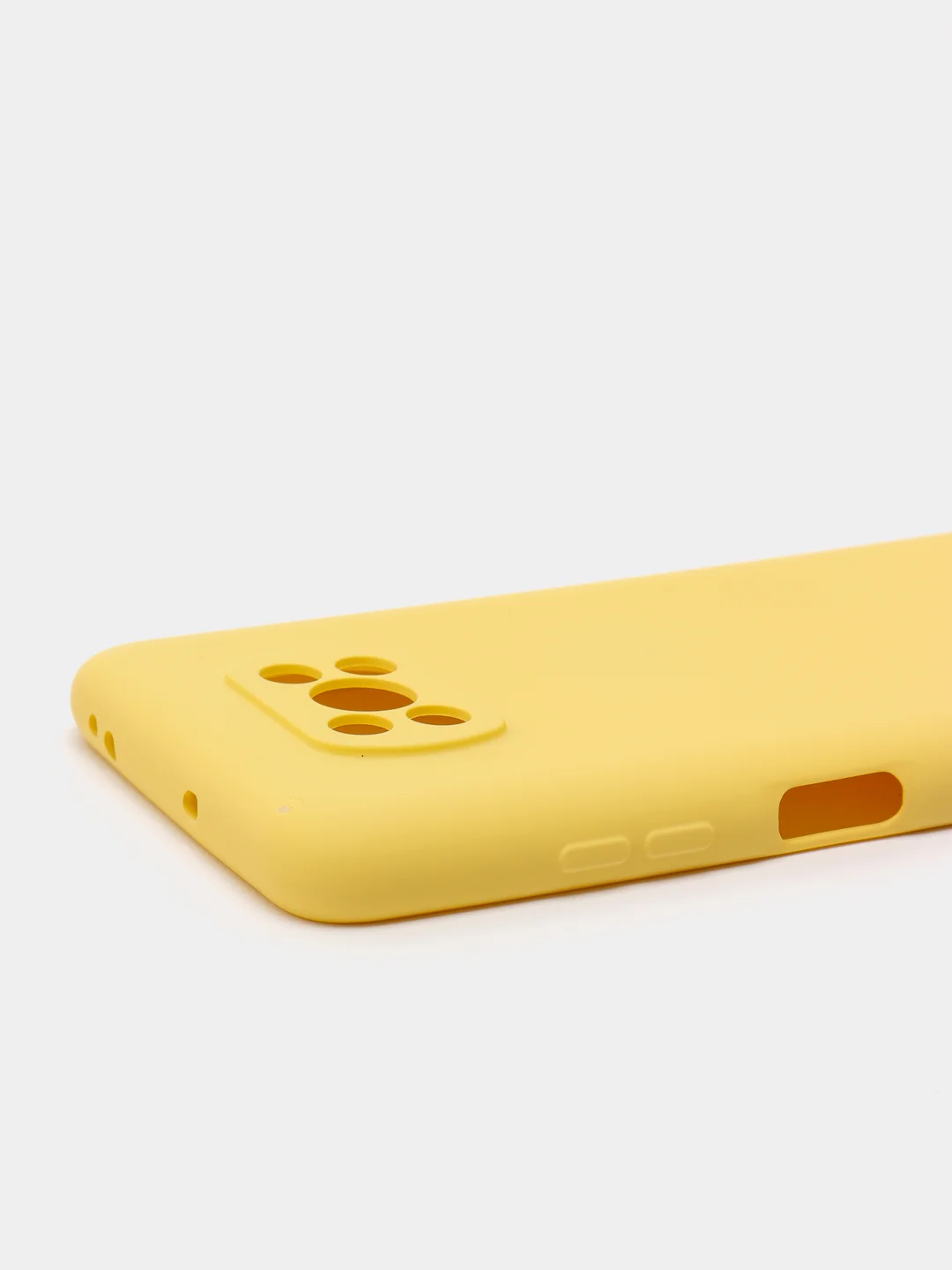 Желтый чехол Xiaomi POCO X3 /POCO X3 PRO с защитой камеры и бархатом внутри