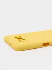 Желтый чехол Xiaomi POCO X3 /POCO X3 PRO с защитой камеры и бархатом внутри