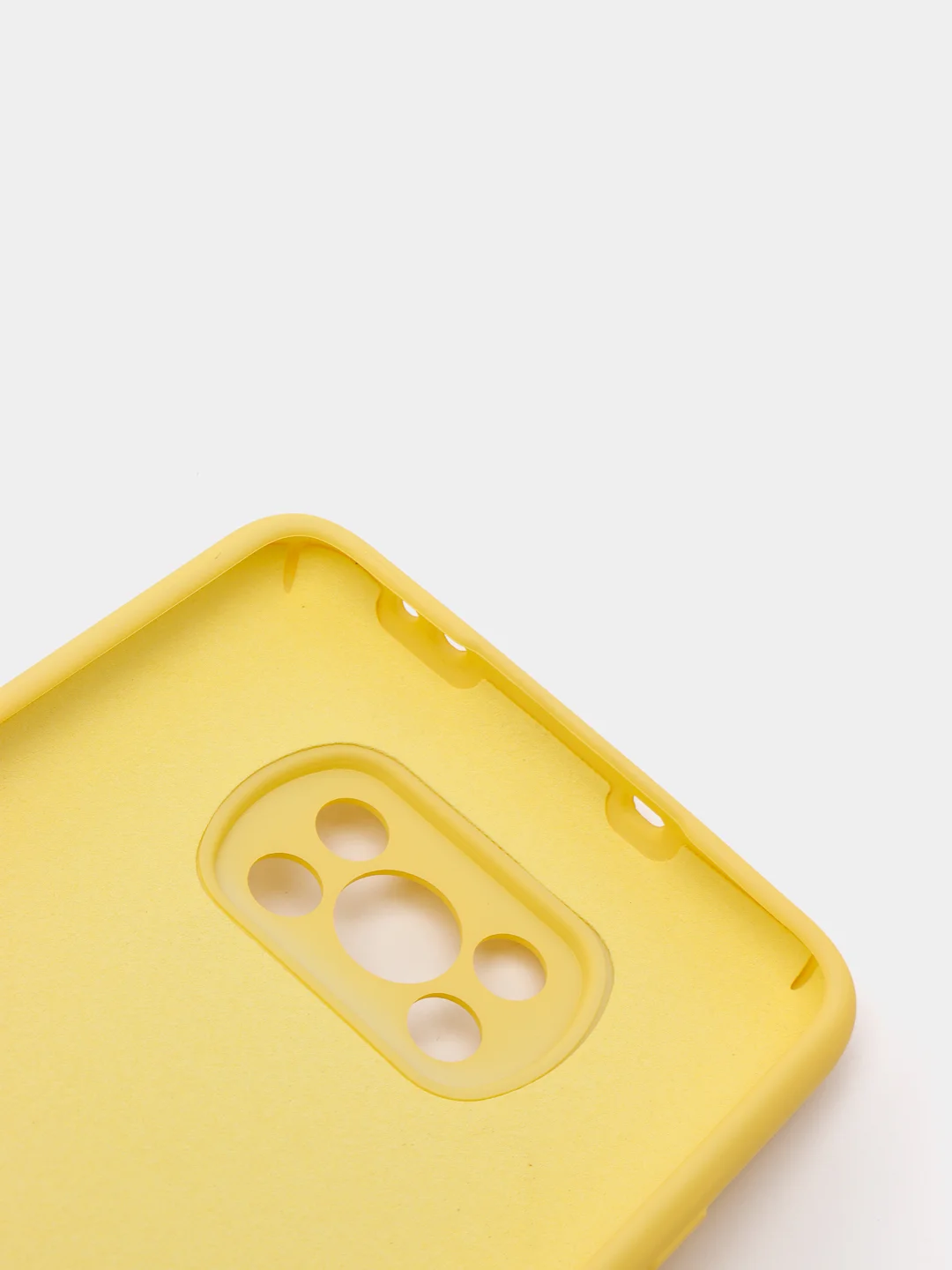 Желтый чехол Xiaomi POCO X3 /POCO X3 PRO с защитой камеры и бархатом внутри