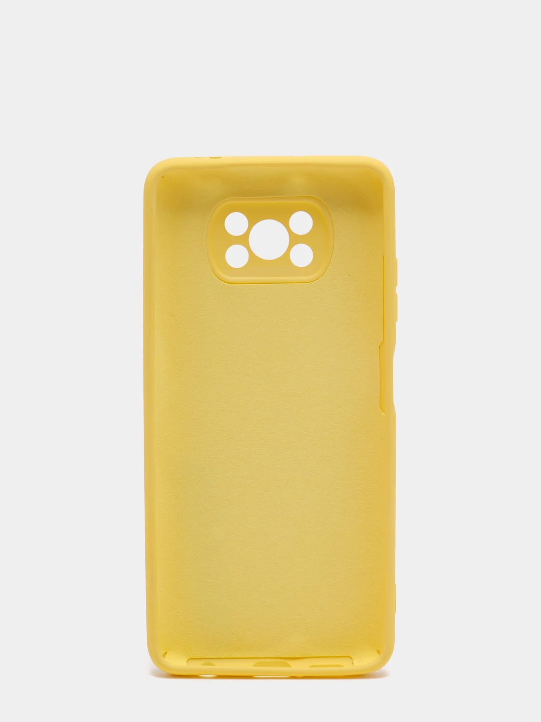 Желтый чехол Xiaomi POCO X3 /POCO X3 PRO с защитой камеры и бархатом внутри