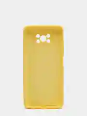Желтый чехол Xiaomi POCO X3 /POCO X3 PRO с защитой камеры и бархатом внутри