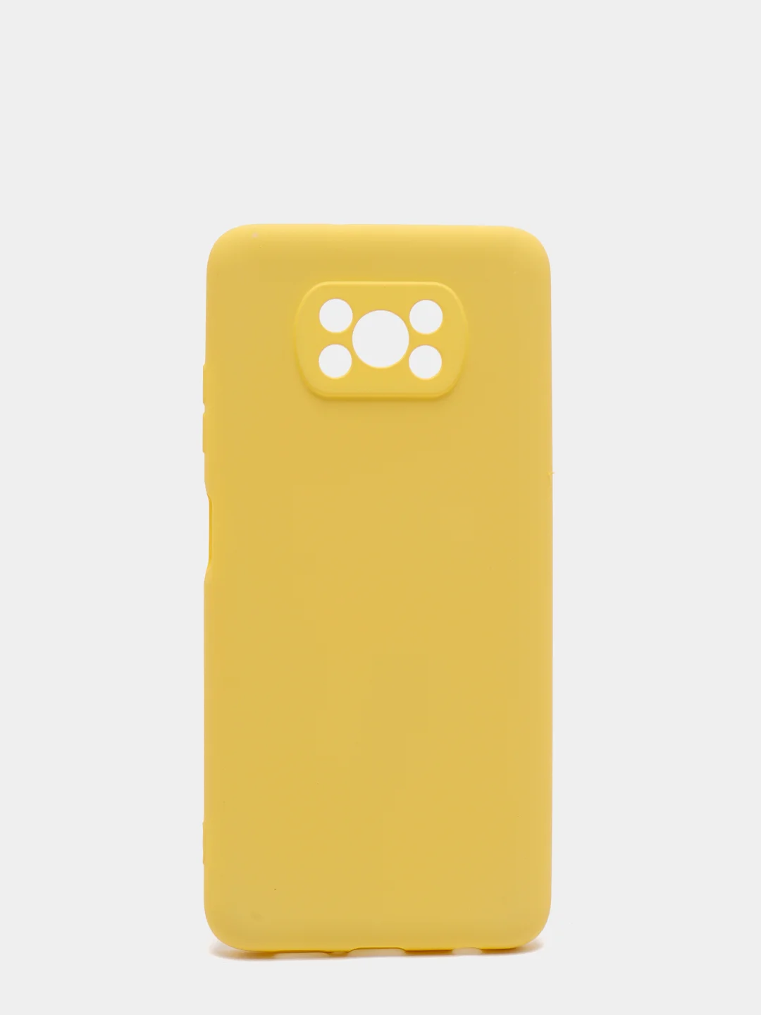 Желтый чехол Xiaomi POCO X3 /POCO X3 PRO с защитой камеры и бархатом внутри
