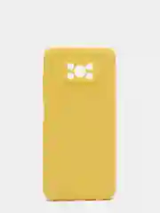 Желтый чехол Xiaomi POCO X3 /POCO X3 PRO с защитой камеры и бархатом внутри