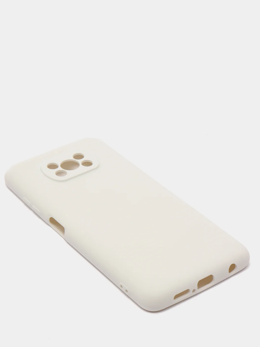 Бежевый чехол Xiaomi POCO X3 /POCO X3 PRO с защитой камеры и бархатом внутри