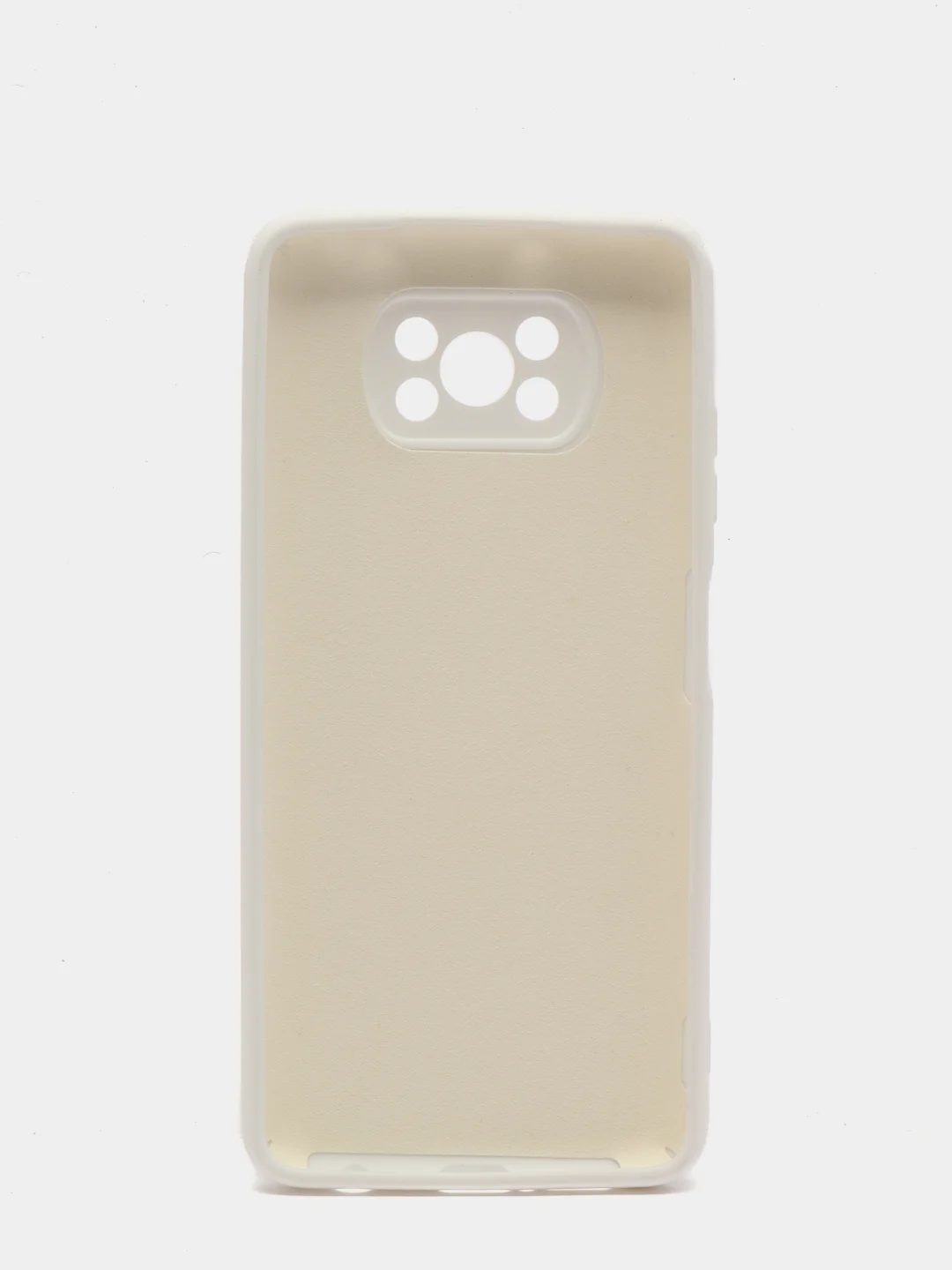 Бежевый чехол Xiaomi POCO X3 /POCO X3 PRO с защитой камеры и бархатом внутри