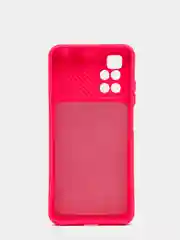 Фуксия чехол Xiaomi Redmi 10 с задвижкой для защиты камеры и бархатом внутри
