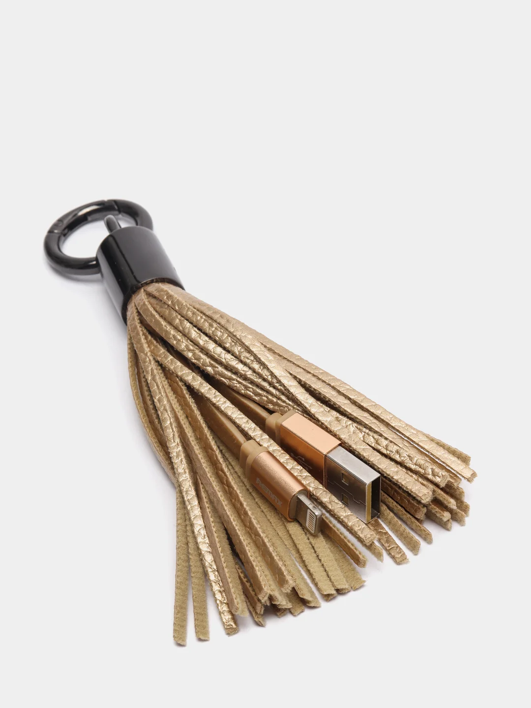 Золотой кабель зарядки Брелок Remax Tassels Ring RC-053i