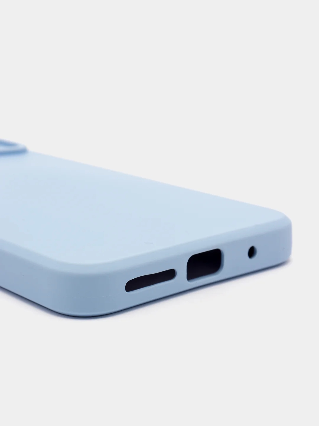 Голубой чехол Xiaomi Redmi 10 с задвижкой для защиты камеры и бархатом внутри