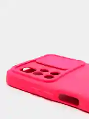 Фуксия чехол Xiaomi Redmi 10 с задвижкой для защиты камеры и бархатом внутри