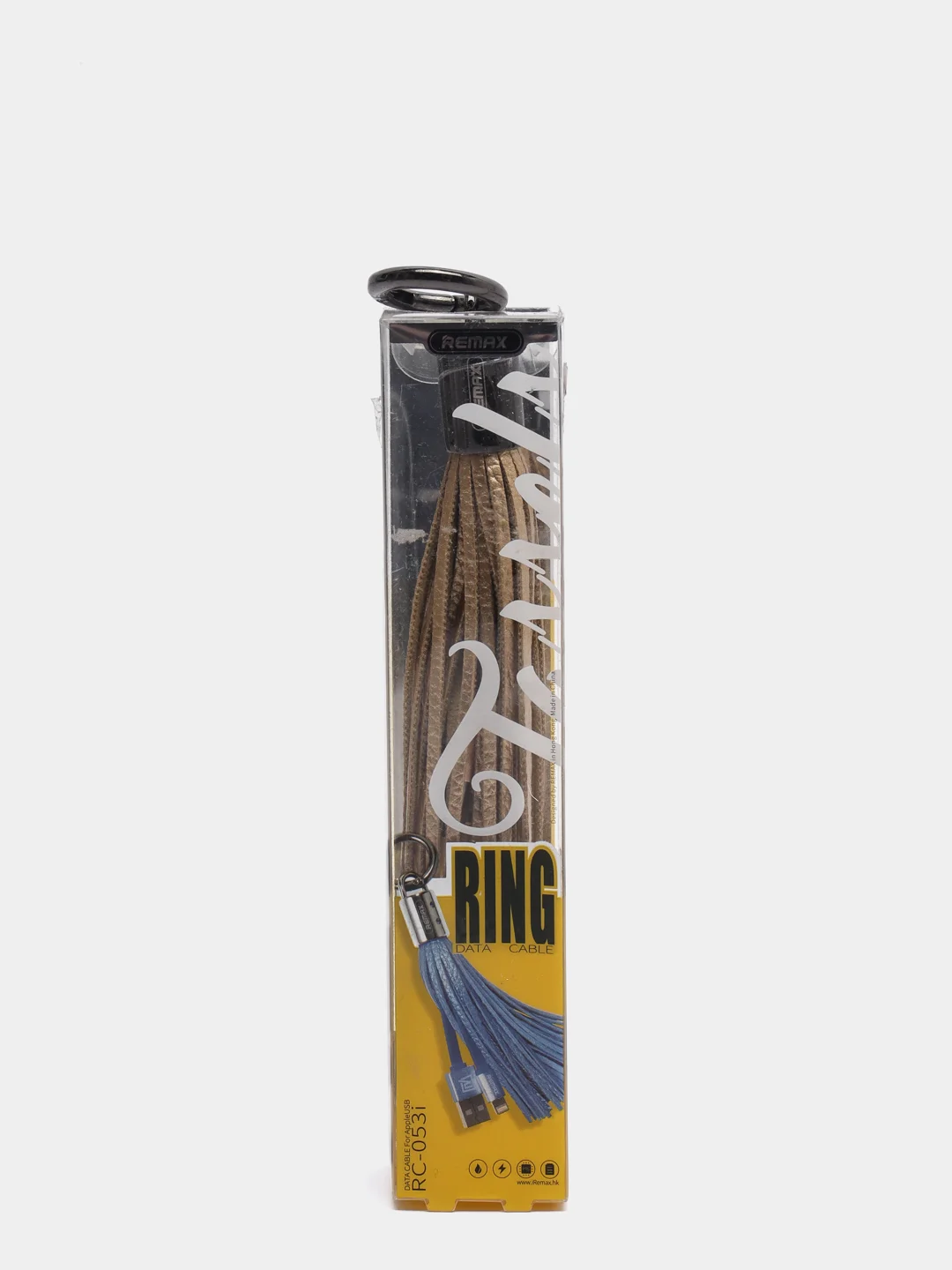 Золотой кабель зарядки Брелок Remax Tassels Ring RC-053i