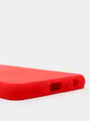 Красный чехол Samsung A72 с бархатом внутри и защитой камеры