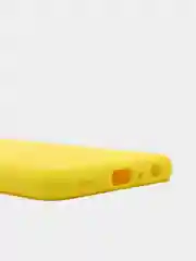 Желтый чехол Samsung A72 с бархатом внутри и защитой камеры