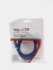 Синий аудио кабель AUX WALKER WCA - 245, с металлическими разъемами