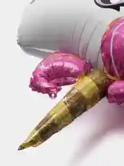 Розовый воздушный шар "Большой единорог", 110 см