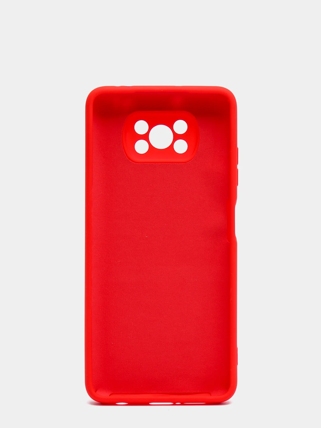 Красный чехол Xiaomi POCO X3 /POCO X3 PRO с защитой камеры и бархатом внутри