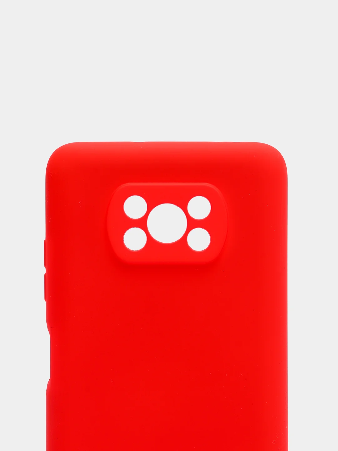 Красный чехол Xiaomi POCO X3 /POCO X3 PRO с защитой камеры и бархатом внутри