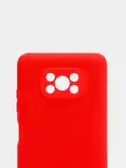 Красный чехол Xiaomi POCO X3 /POCO X3 PRO с защитой камеры и бархатом внутри