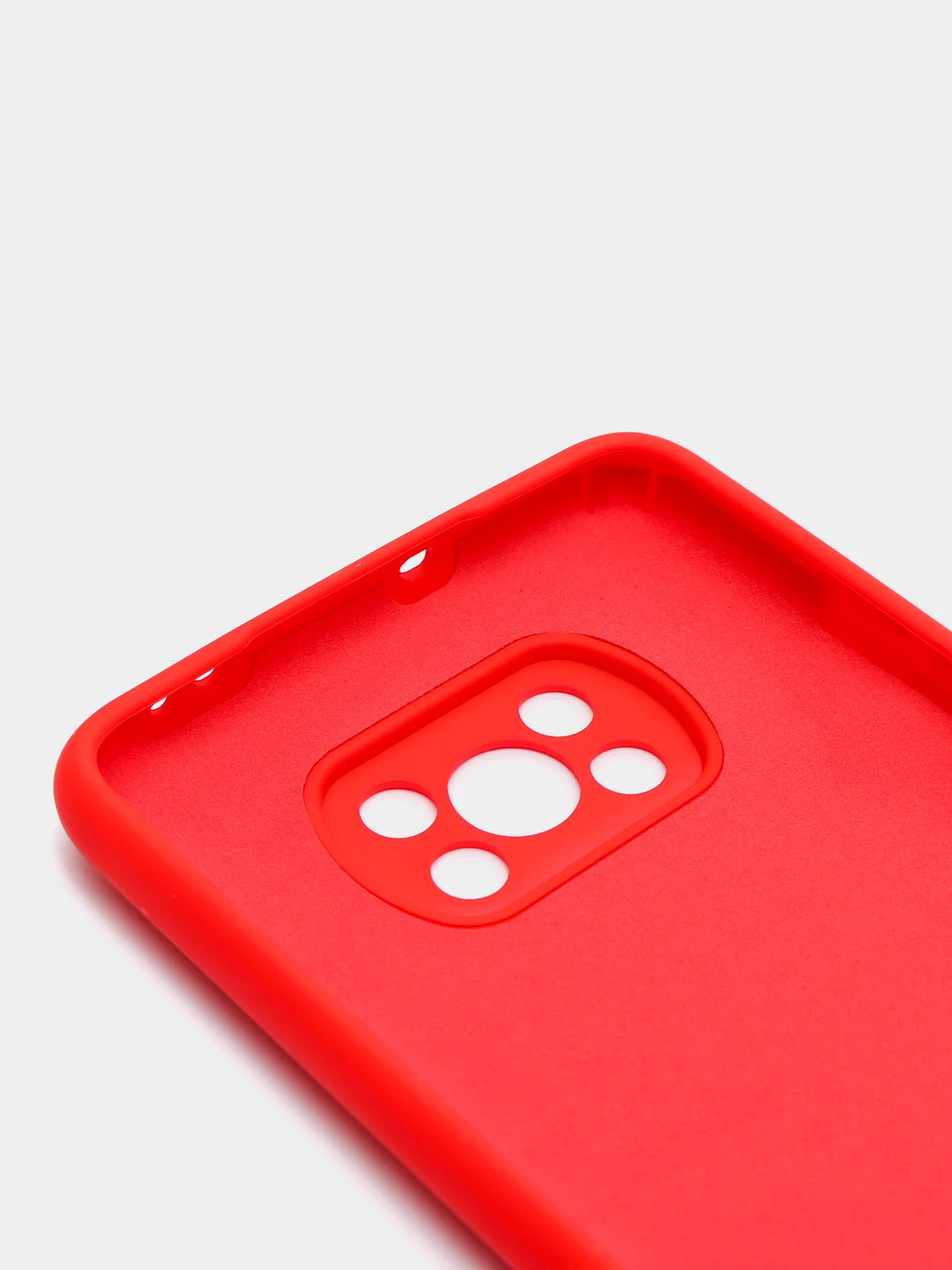 Красный чехол Xiaomi POCO X3 /POCO X3 PRO с защитой камеры и бархатом внутри