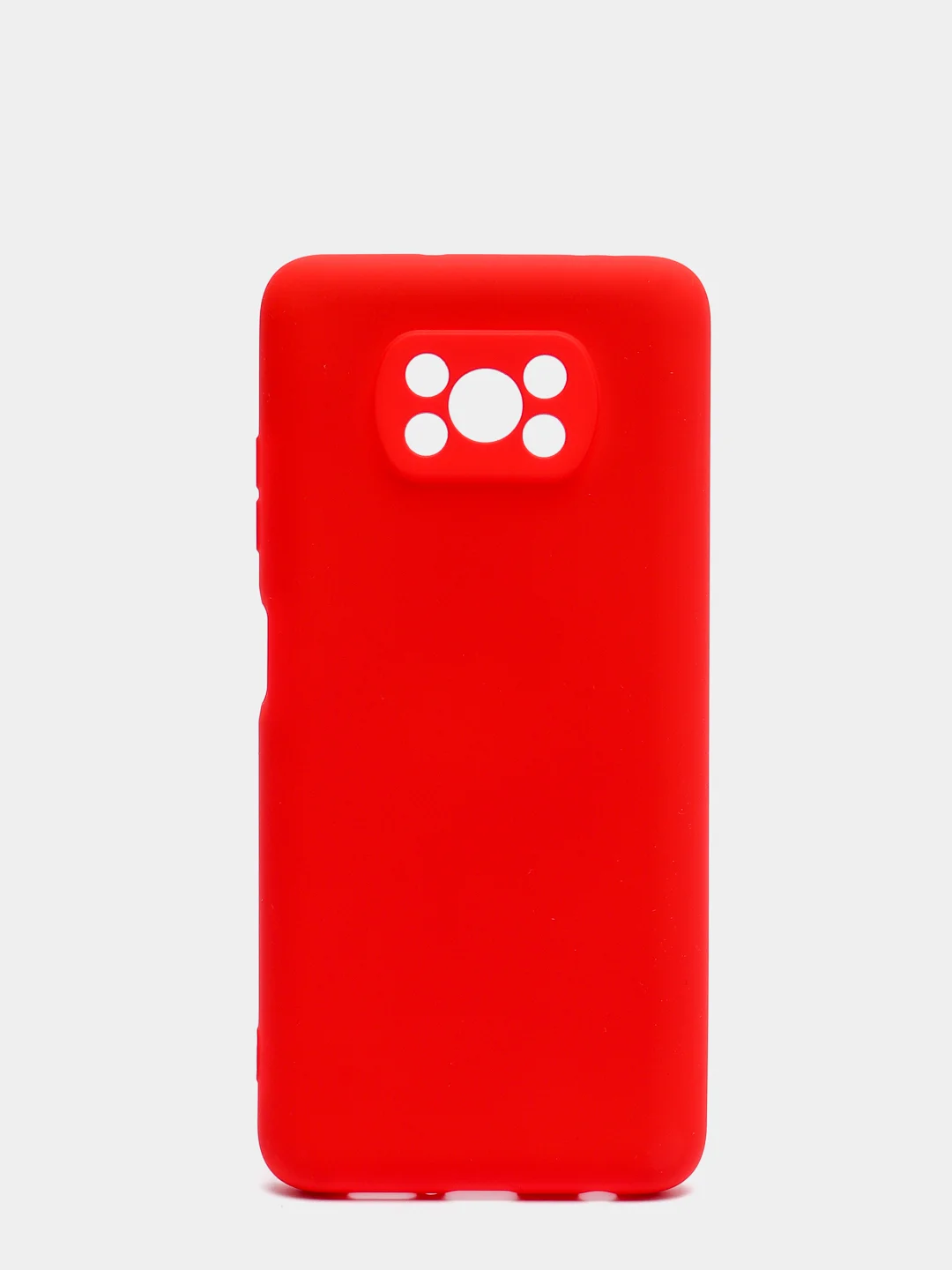 Красный чехол Xiaomi POCO X3 /POCO X3 PRO с защитой камеры и бархатом внутри
