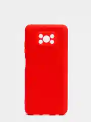 Красный чехол Xiaomi POCO X3 /POCO X3 PRO с защитой камеры и бархатом внутри