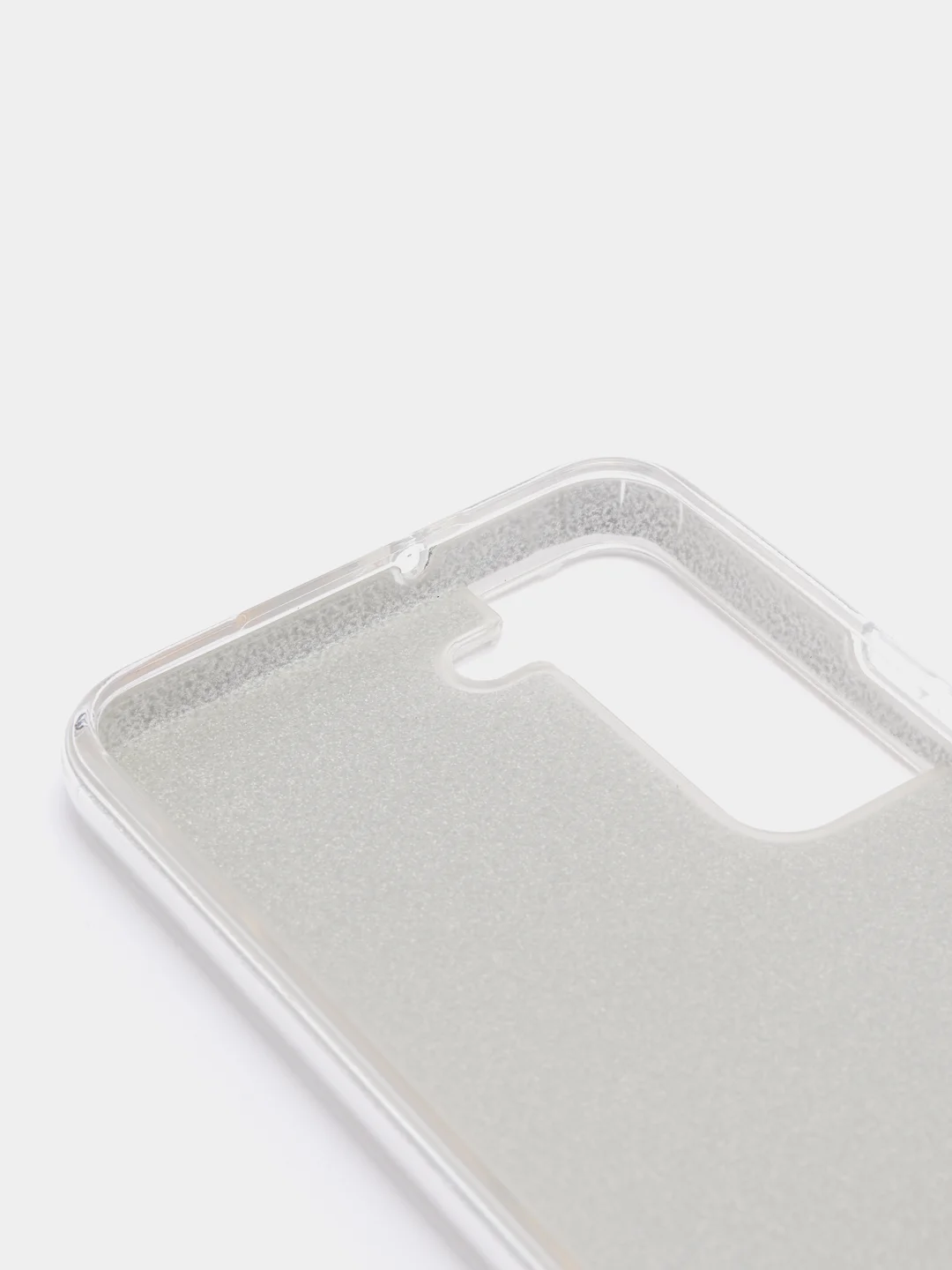 Серебряный чехол блестящий для Samsung S22