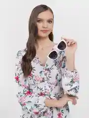 Белый солнцезащитные очки