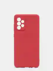 Коралловый чехол Samsung A72 с бархатом внутри и защитой камеры
