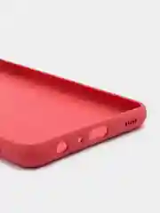 Коралловый чехол Samsung A72 с бархатом внутри и защитой камеры