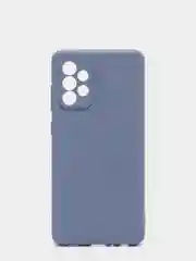 Светло-синий чехол Samsung A72 с бархатом внутри и защитой камеры