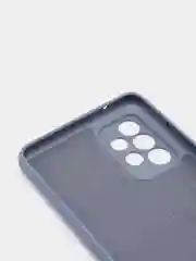 Светло-синий чехол Samsung A72 с бархатом внутри и защитой камеры