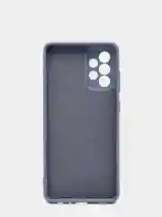 Светло-синий чехол Samsung A72 с бархатом внутри и защитой камеры