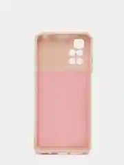 Бежевый чехол Xiaomi Redmi 10 с задвижкой для защиты камеры и бархатом внутри