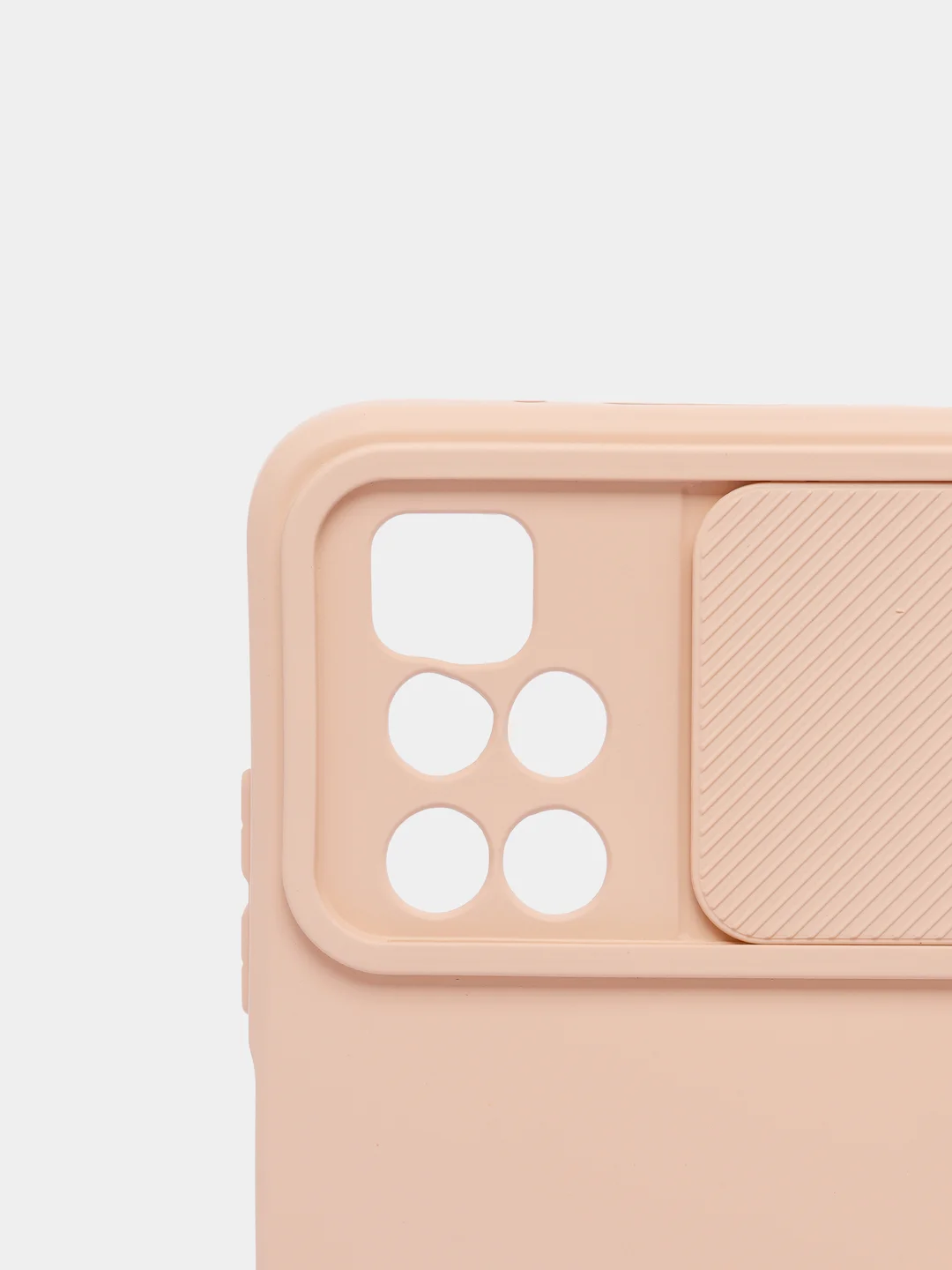 Бежевый чехол Xiaomi Redmi 10 с задвижкой для защиты камеры и бархатом внутри