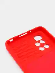 Красный чехол Xiaomi Redmi 10 с задвижкой для защиты камеры и бархатом внутри