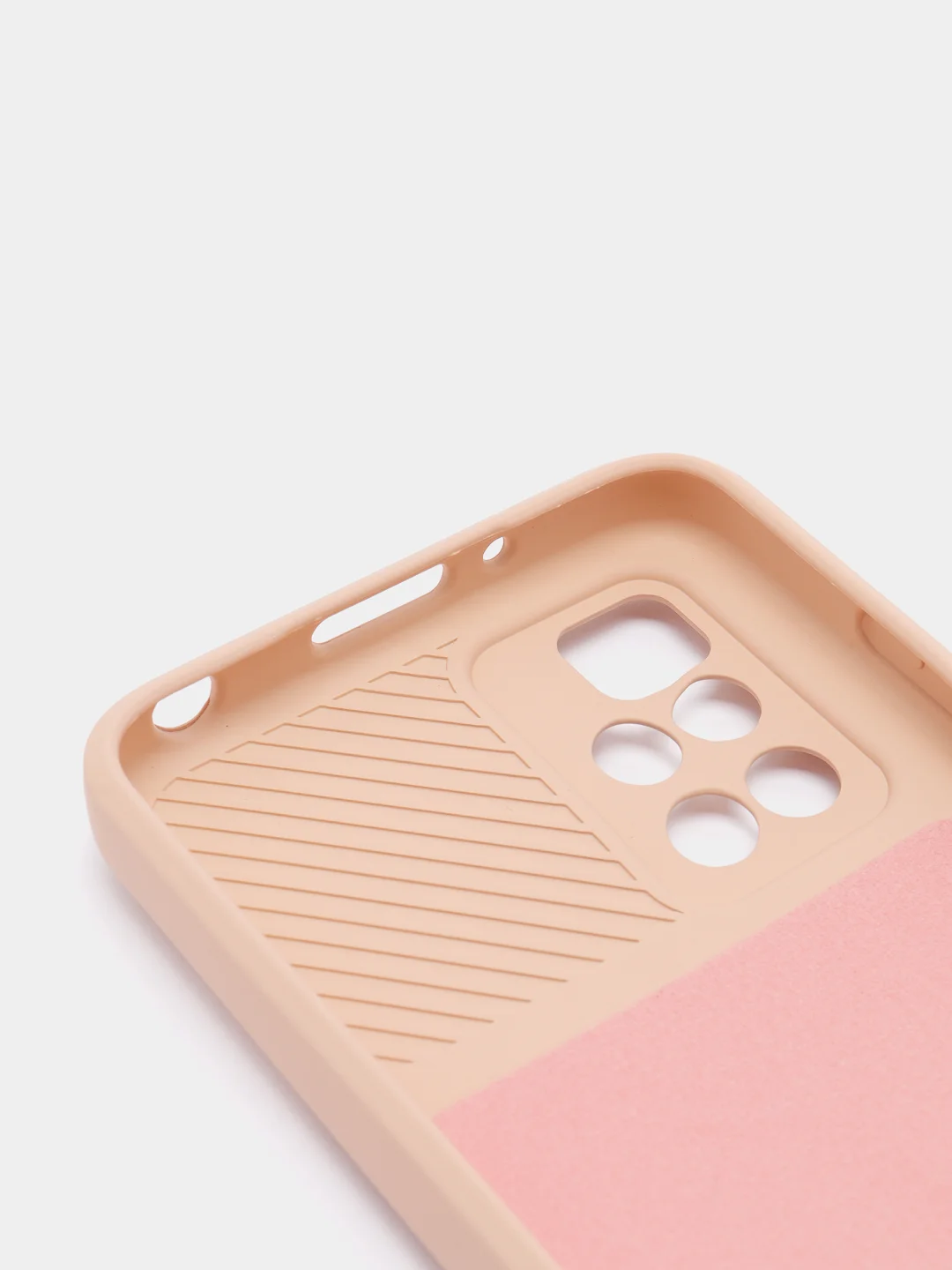 Бежевый чехол Xiaomi Redmi 10 с задвижкой для защиты камеры и бархатом внутри