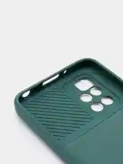 Зеленый чехол Xiaomi Redmi 10 с задвижкой для защиты камеры и бархатом внутри