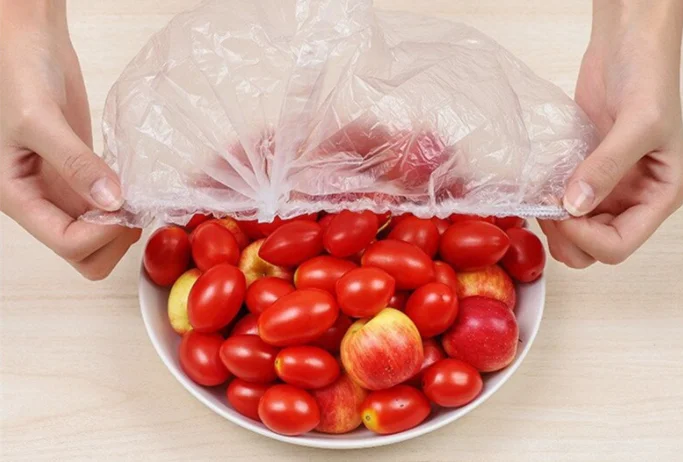 Полиэтиленовая крышка-чехол, с резинкой, для хранения продуктов, 20 штук