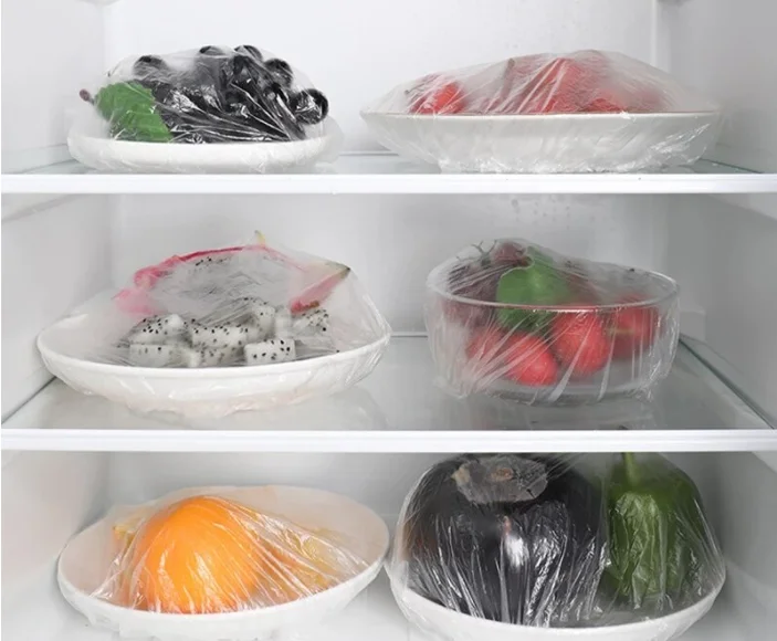 Полиэтиленовая крышка-чехол, с резинкой, для хранения продуктов, 20 штук