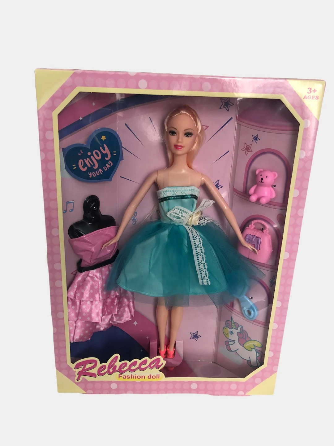 Бирюзовый кукла "Rebecca" в наборе с аксессуарами