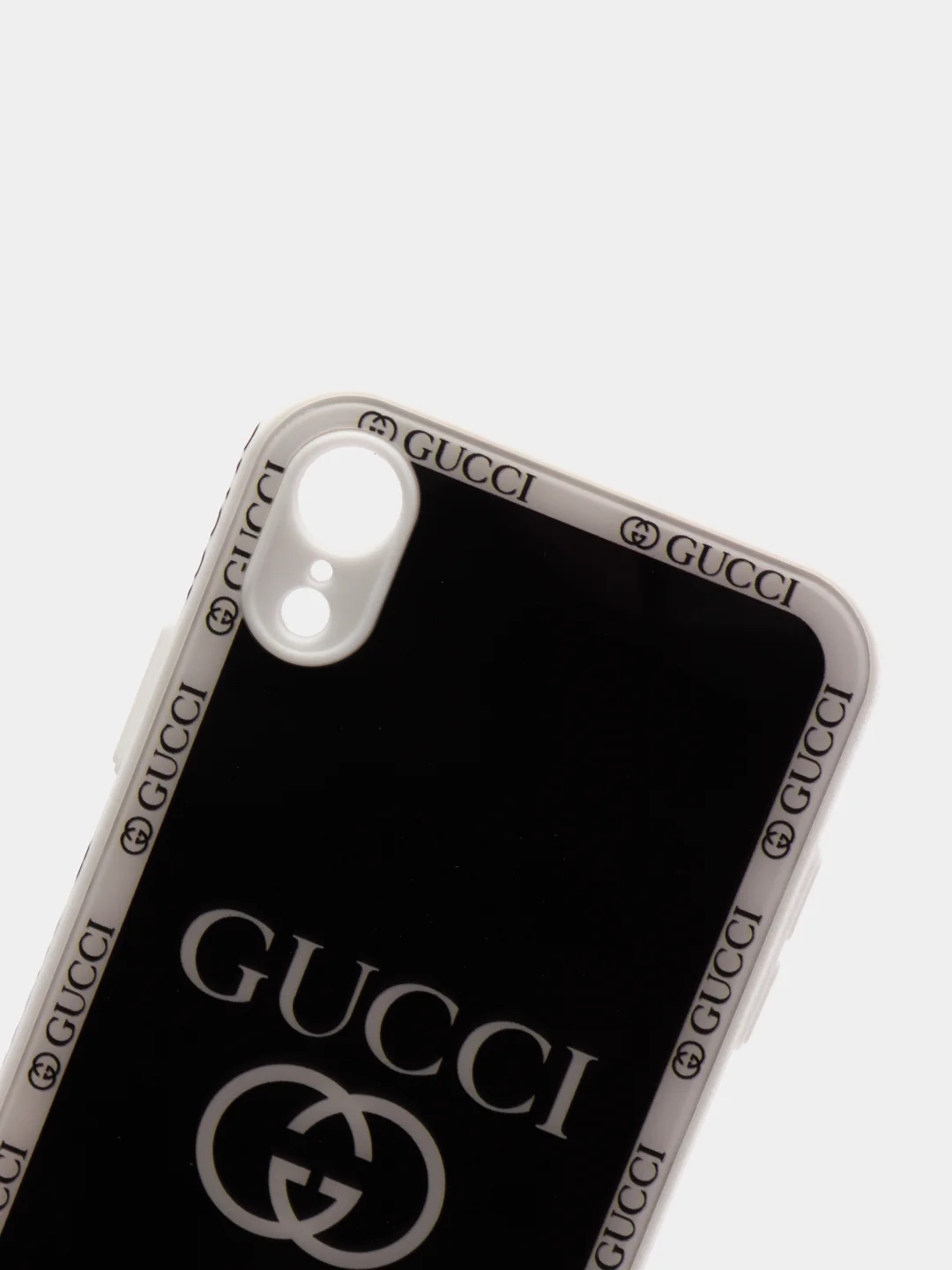 Черный чехол Gu cci со стеклянной панелью для Iphone 12, 12 Pro, 12 ProMax, 11, Xr